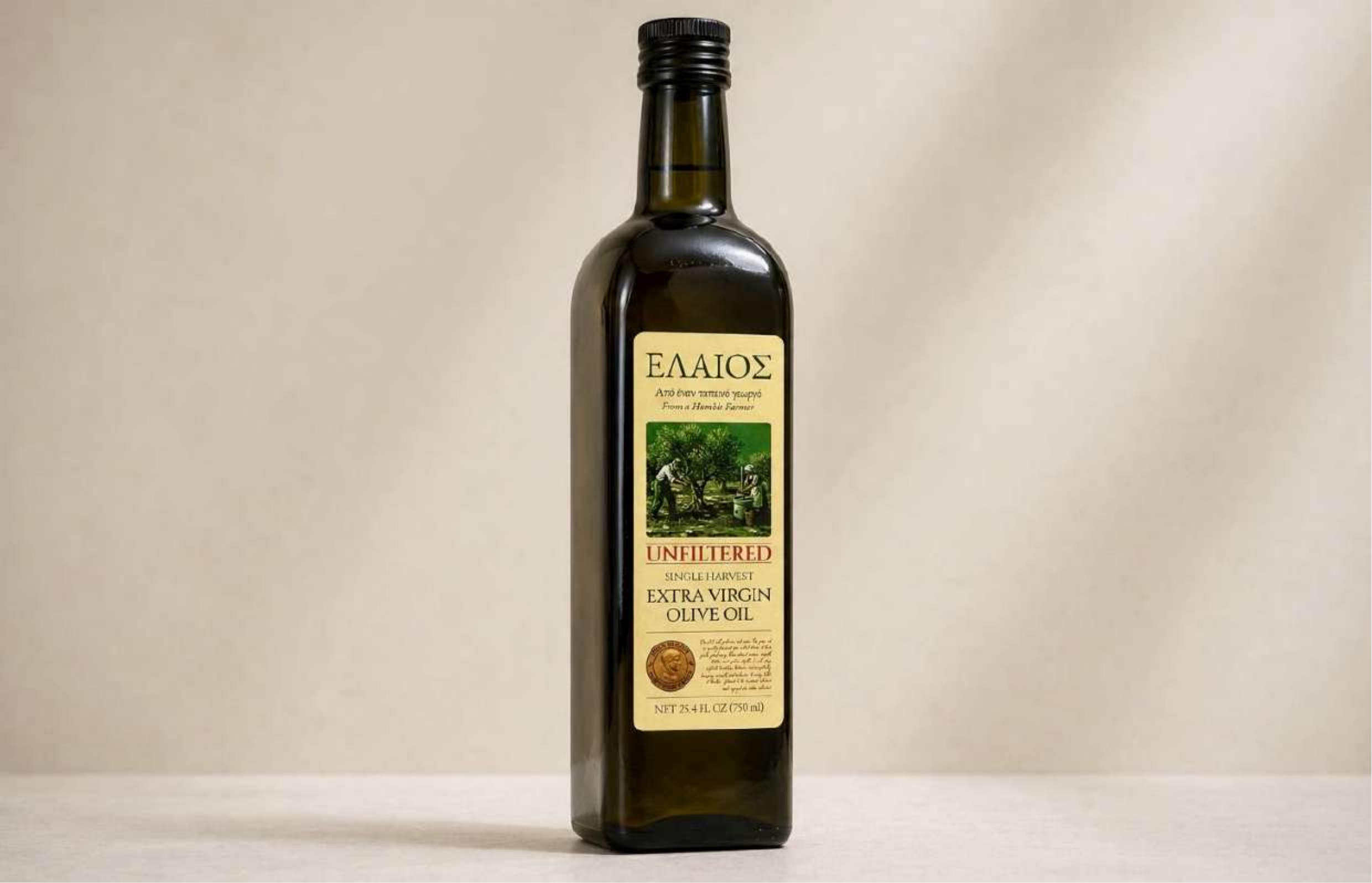 Elaios Greek extra virgin olive oil delivered, ready on the kitchen counter